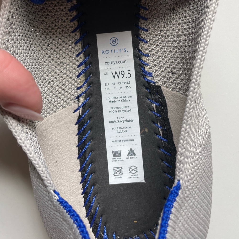 Nwot Rothys The Point Pearl Metallic Flats - image 6